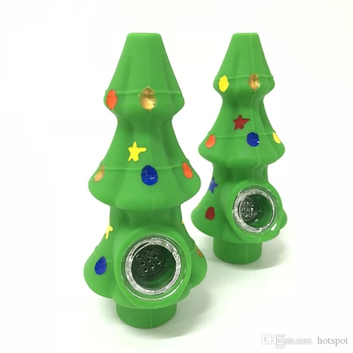 Christmas Tree Silicone Hand Pipe