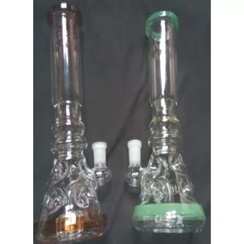 clear water pipe w/ color rings ice catcher