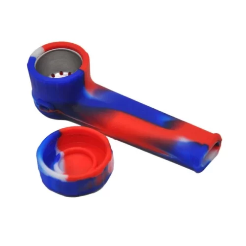 colorful straight silicone hand pipe 2