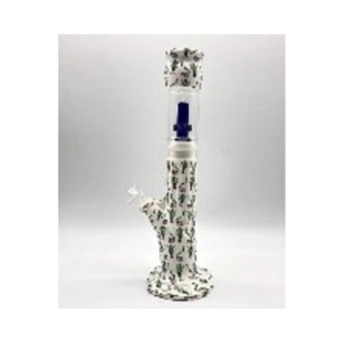silicone water pipe glass perc flat bottom