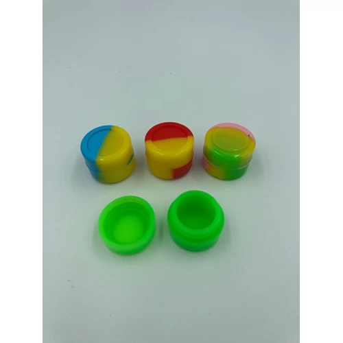 small round silicone wax container
