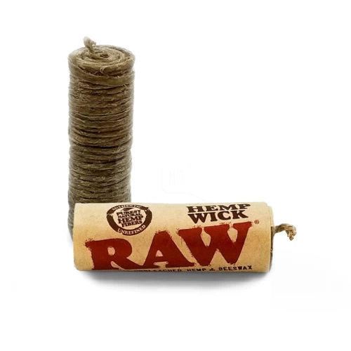 raw hemp wick side