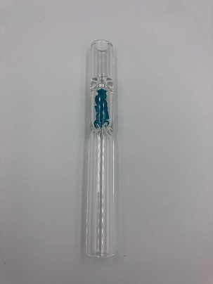 borosilicate glass chillum 4" with beads hp03