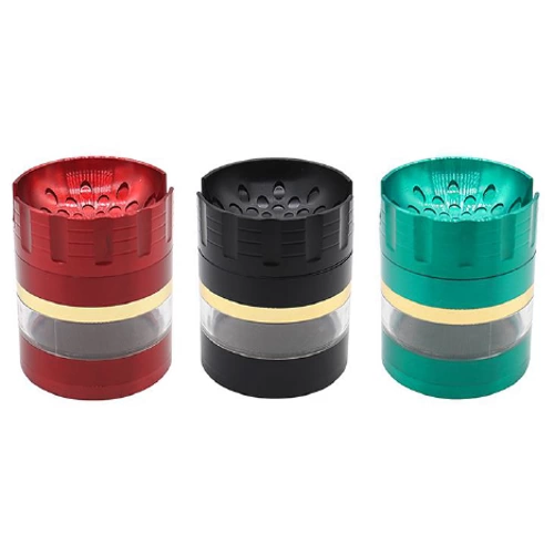 metal grinder 4 part with dimpled concave top td10