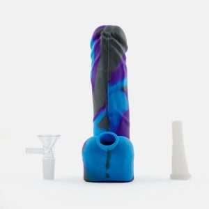 penis shape silicone water pipe side