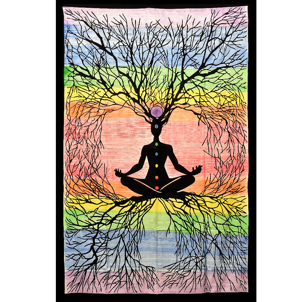 rooted chakra meditation tapestry