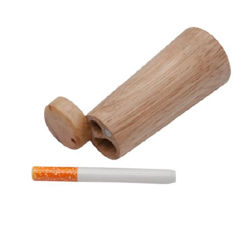 cylinder wood dugout with ceramic pipe