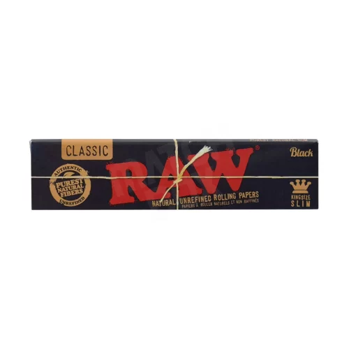 Raw Black King Size Slim Rolling Papers featured