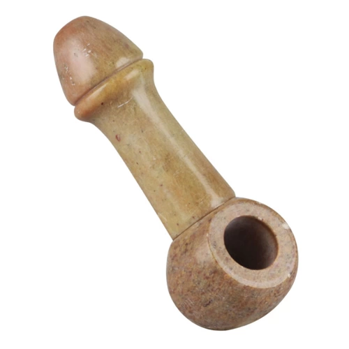 stone carved penis pipe