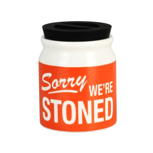Sorry We're Stoned Ceramic Stash Jar