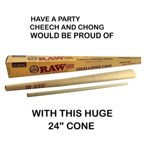 buy the raw challenge cone - two foot long pre-rolled cone