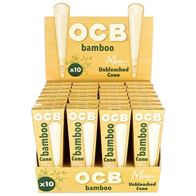 ocb organic unbleached mini cone 70mm wholesale pack