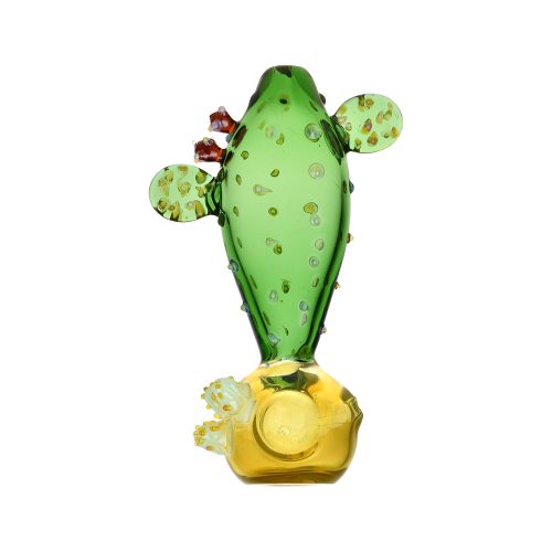 prickly pear cactus glass hand pipe