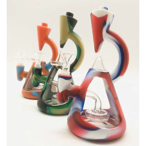 Silicone Wrapped Microscope Shape Water Pipe
