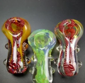 Multicolor Glass Hand Pipe D095