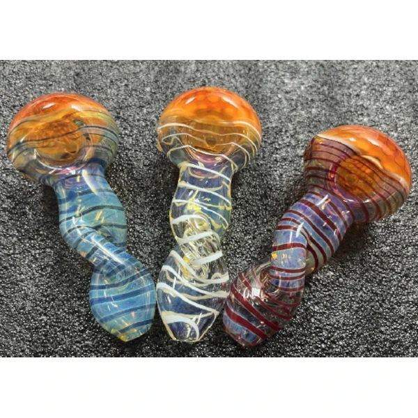 Multicolor Glass Hand Pipe- D096