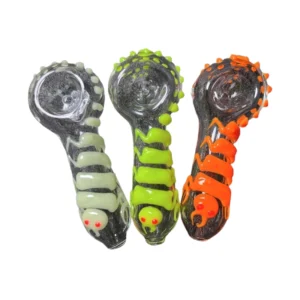 glow in the dark glass hand pipe 4 2 d124